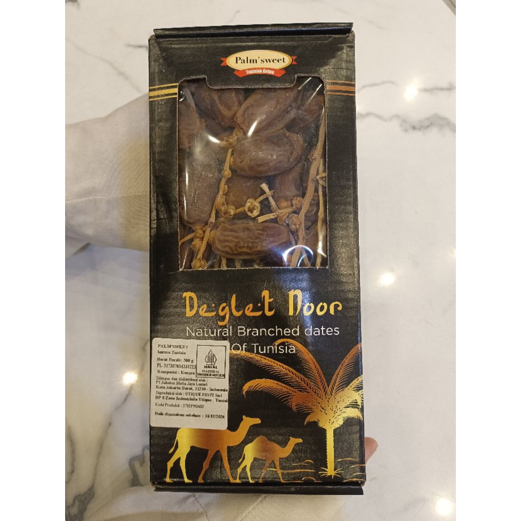 KURMA TUNISIA TANGKAI PALM SWEET 500GR DEGLET NOOR