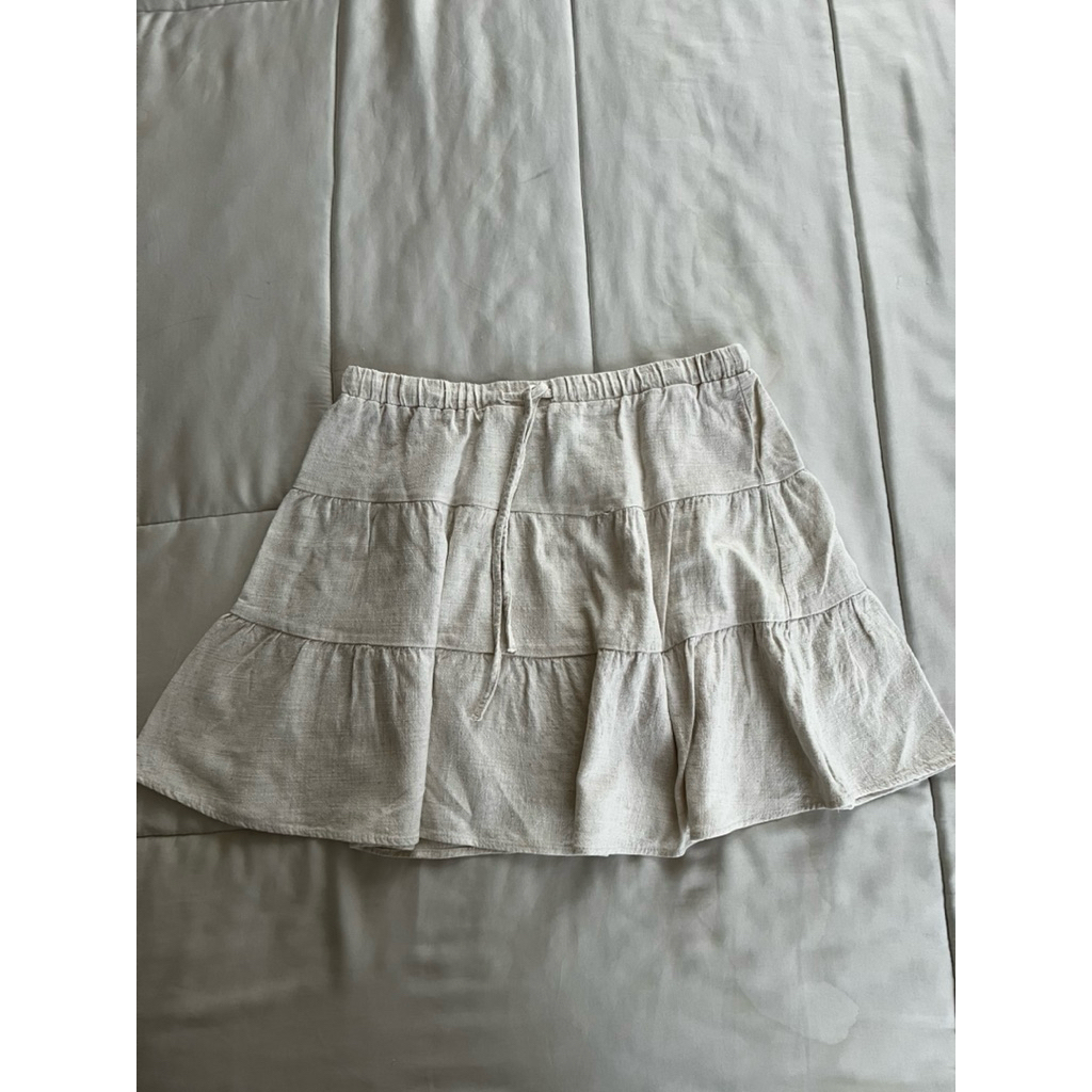 preloved rok linen wanita stradivarius