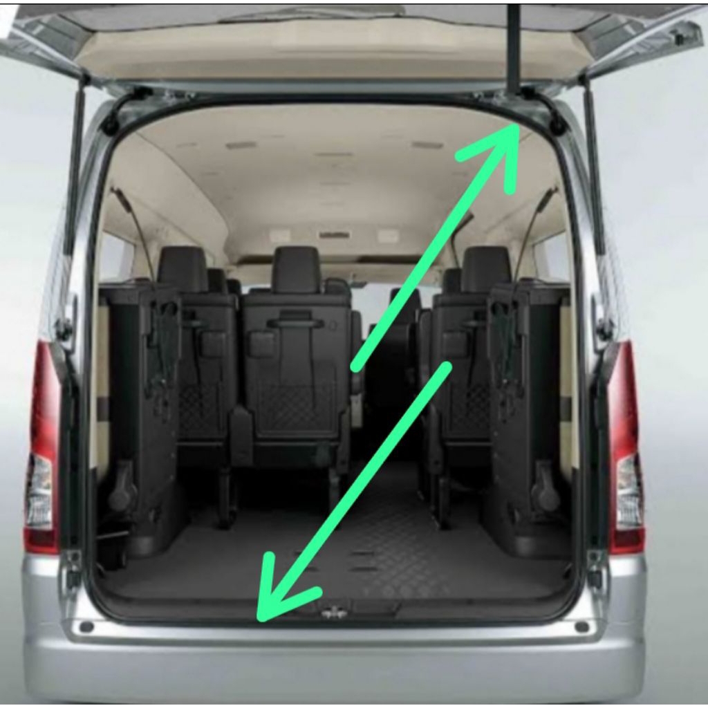 karet peredam pintu bagasi mobil toyota hiace all-new