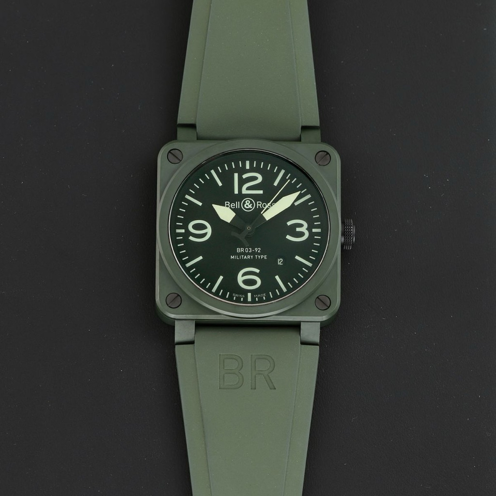 Bell & Ross BR03-92 Military Type Green Sapphire Ceramic