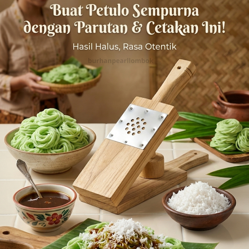 Putu Mayang Kayu / Cetakan Petulo Kayu Lubang Bulat Besar