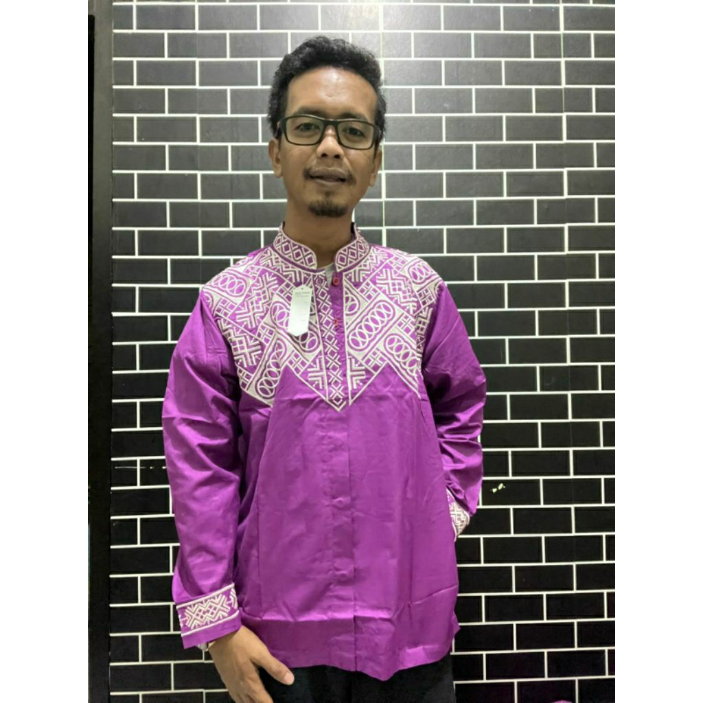 baju Koko lengan panjang  khusus ungu lilak