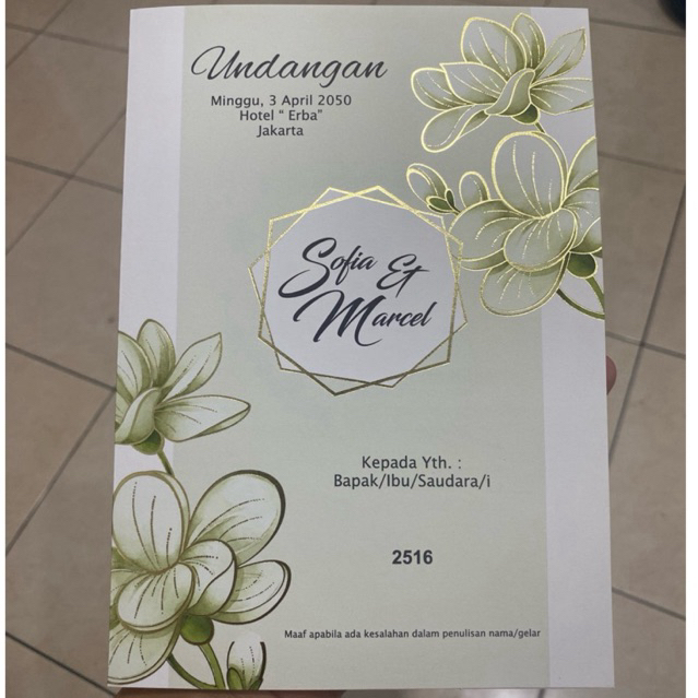 Blangko Undangan erba 2516 ( Tanpa teks)