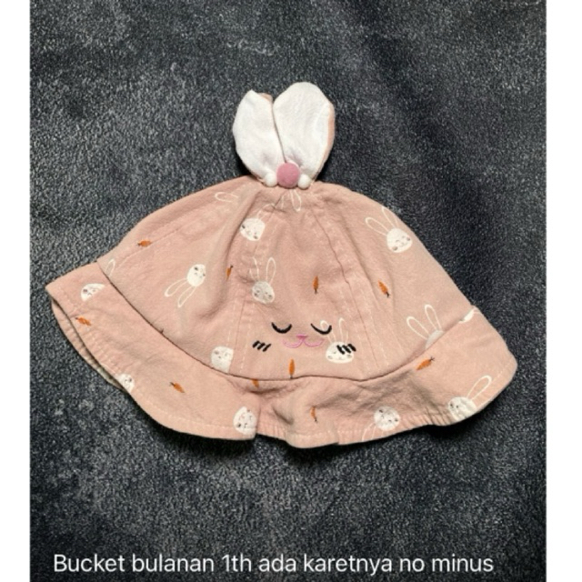 topi anak bucket baby preloved topi bekas