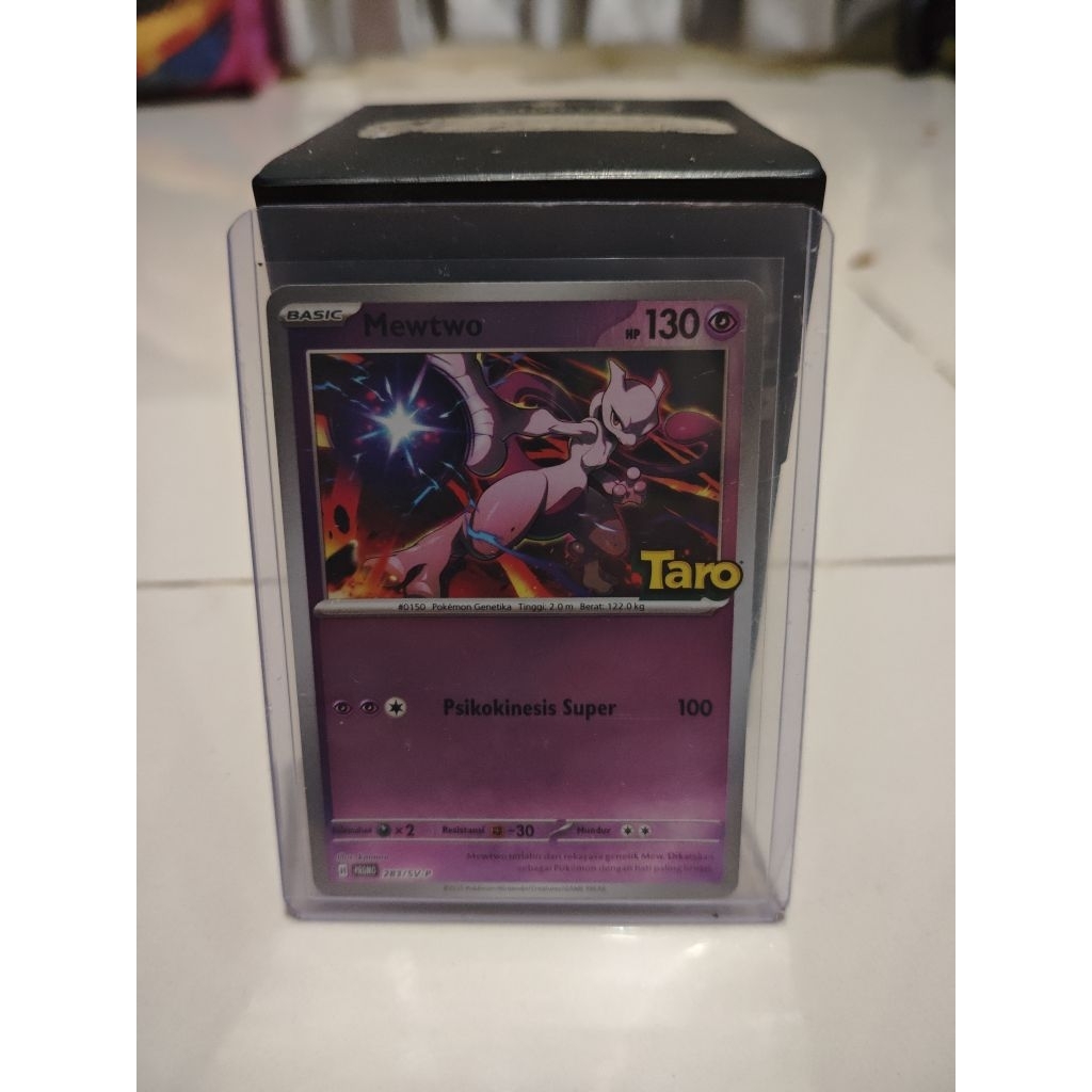mewtwo promo taro kartu pokemon tcg indonesia