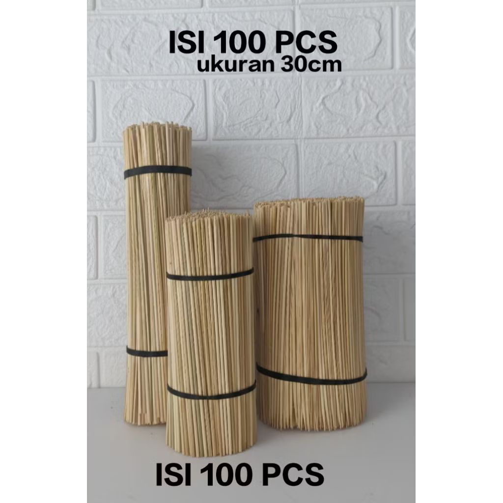 [1 PCS] kotak TUSUK SEMPOL /TUSUK BAMBU 30CM TUMPUL