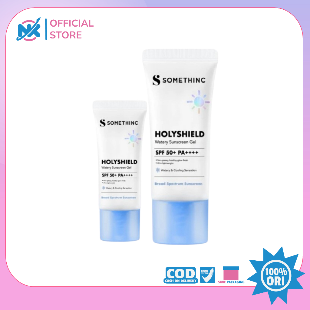 SOMETHINC Holyshield UV Watery Sunscreen Gel SPF 50+ PA++++ Physical Sunscreen untuk Kulit Berminnya