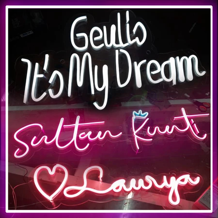 Custom Neon Sign Custom LED Neon Flex Neon Letter Neon Logo Neon Tulisan Neon Cafe Neon Hiasan Kamar