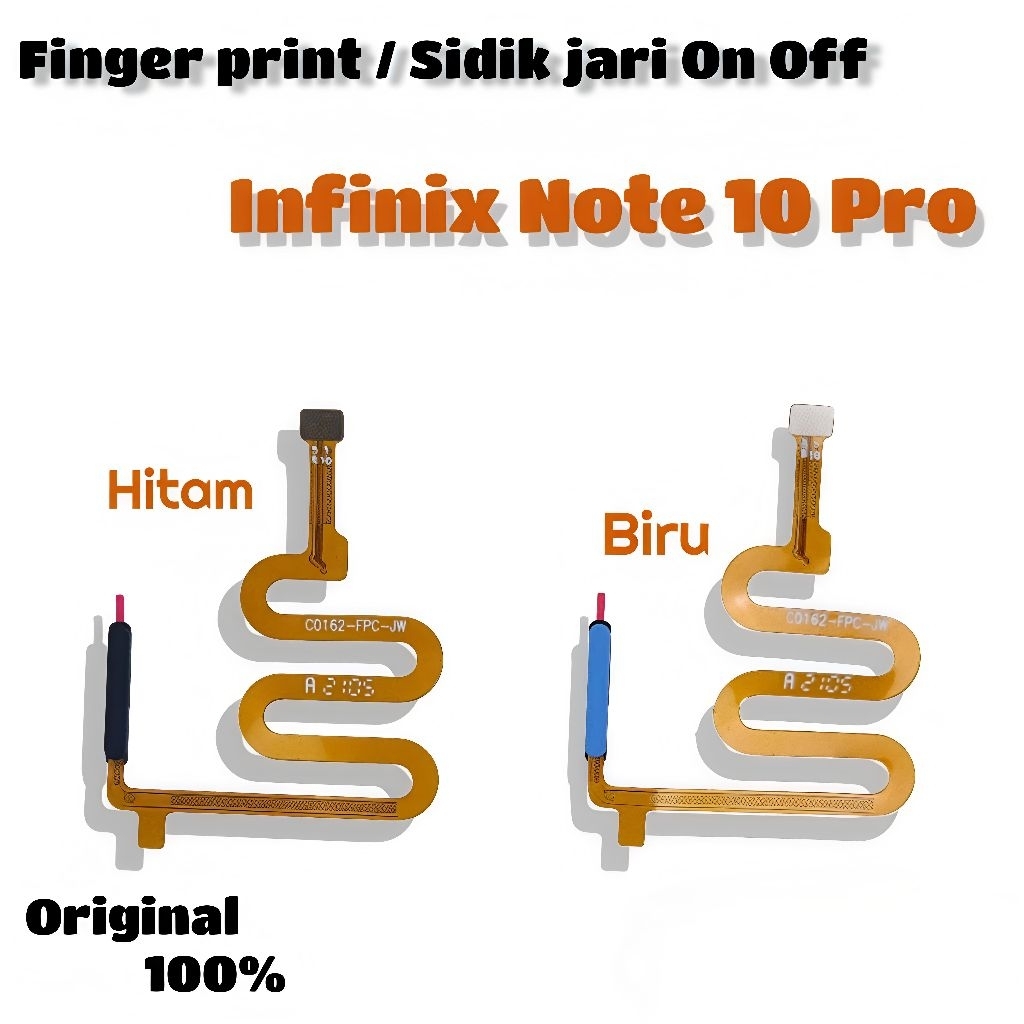 Fleksibel On Off Finger print Sidik jari tombol power Infinix Note 10 Pro Original
