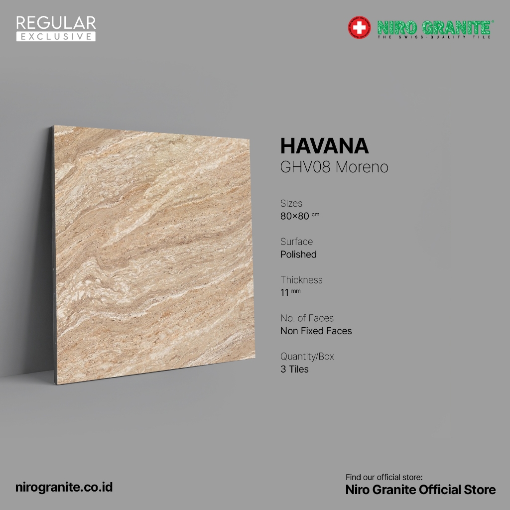 NIRO GRANITE 1st Grade - Havana GHV08 - Polished - 80 x 80