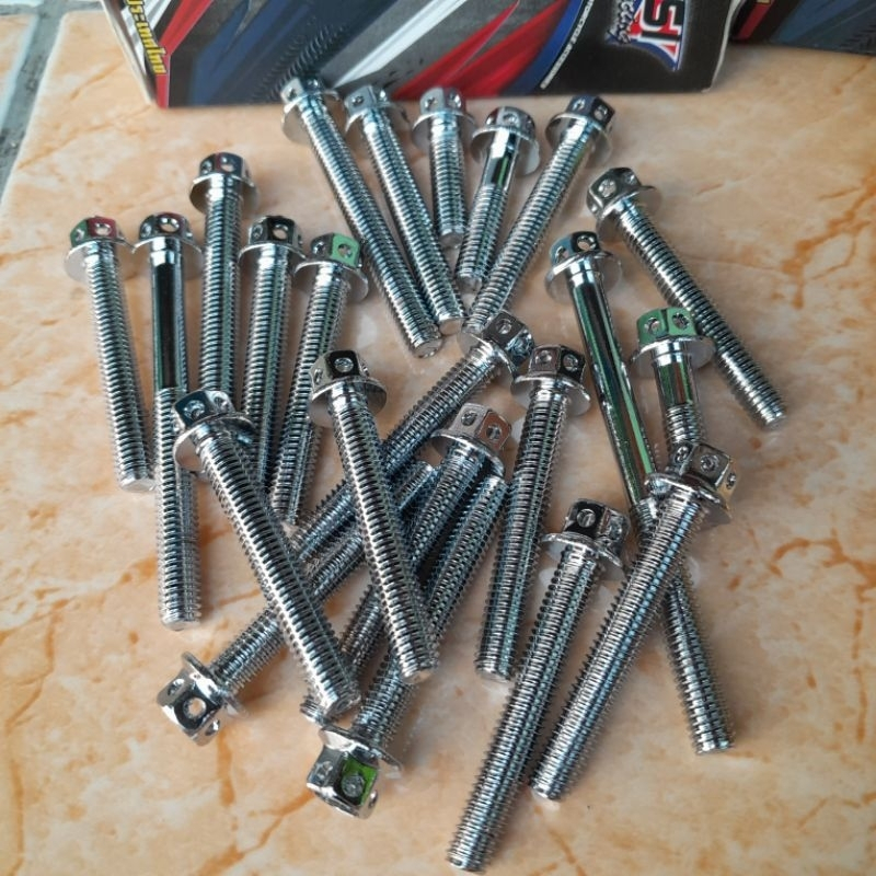 Baut mesin F1zr komplit Chrome High Quality