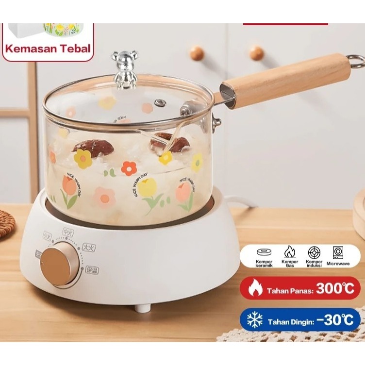 Panci Rebus Kaca Panci Kaca Masak Tahan Panas Panci Transparant Anti Panas