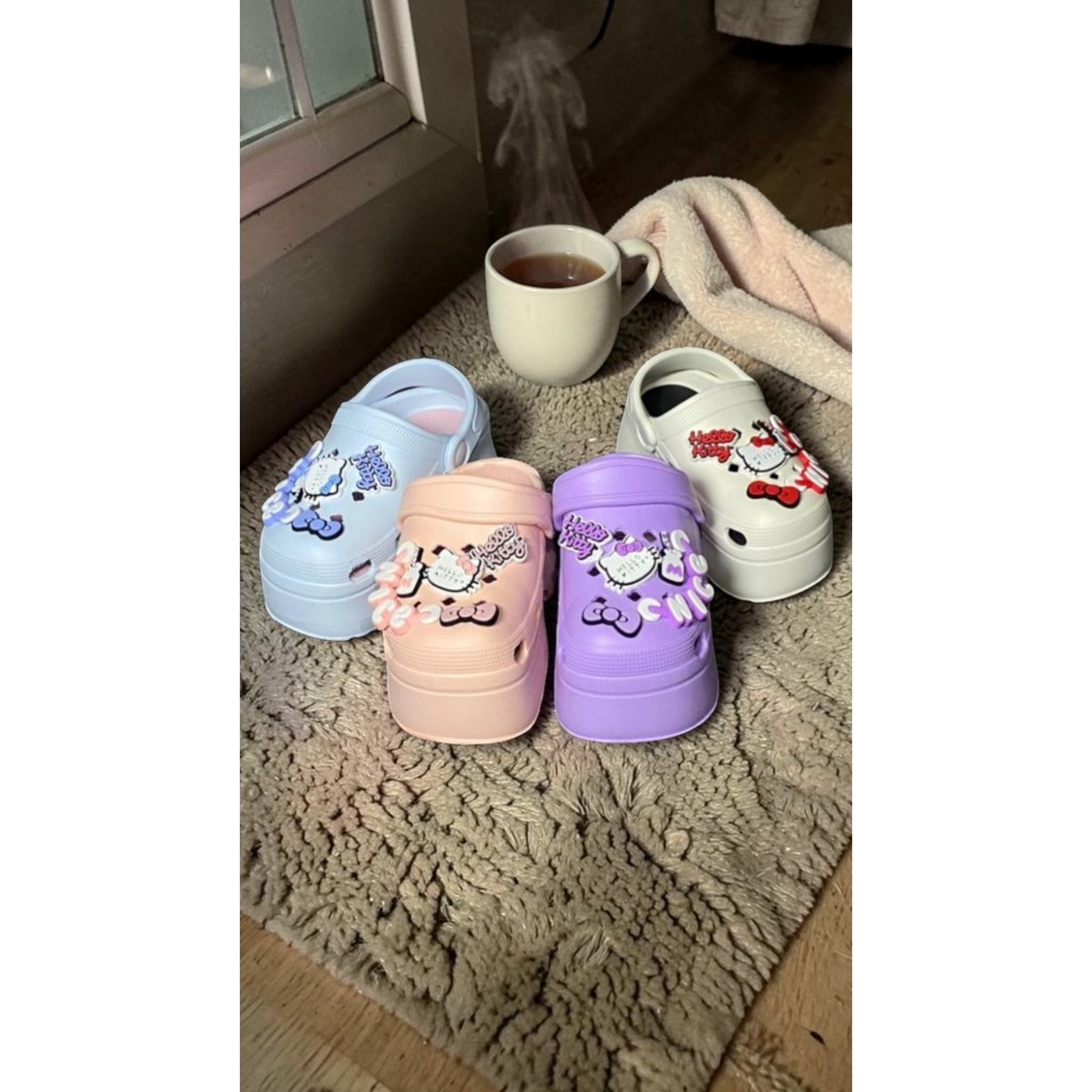 Sandal Wedges Anak Perempuan Motif Hello Kitty Sendal Gunung Wanita Casual Korea Jelly Eva Ringan Em