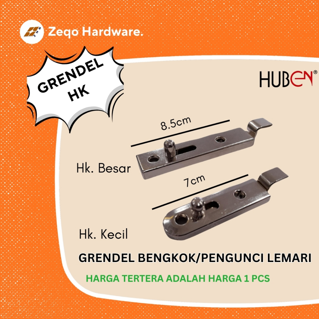 Grendel Stainless Modern Tipis Kunci Slot Grendel HK Besar
