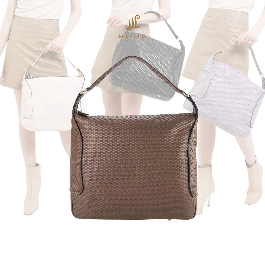 Vidya Totebag Kulit Motif Tikar — Tas Wanita Premium Timeless untuk Kerja, Kuliah & Hangout