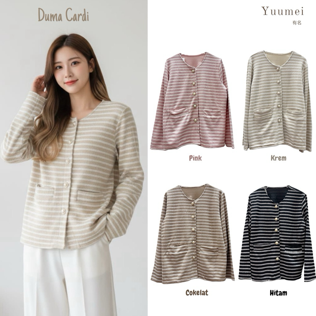 YUUMEI Cardigan Rajut Wanita Duma Cardi Knit #8003