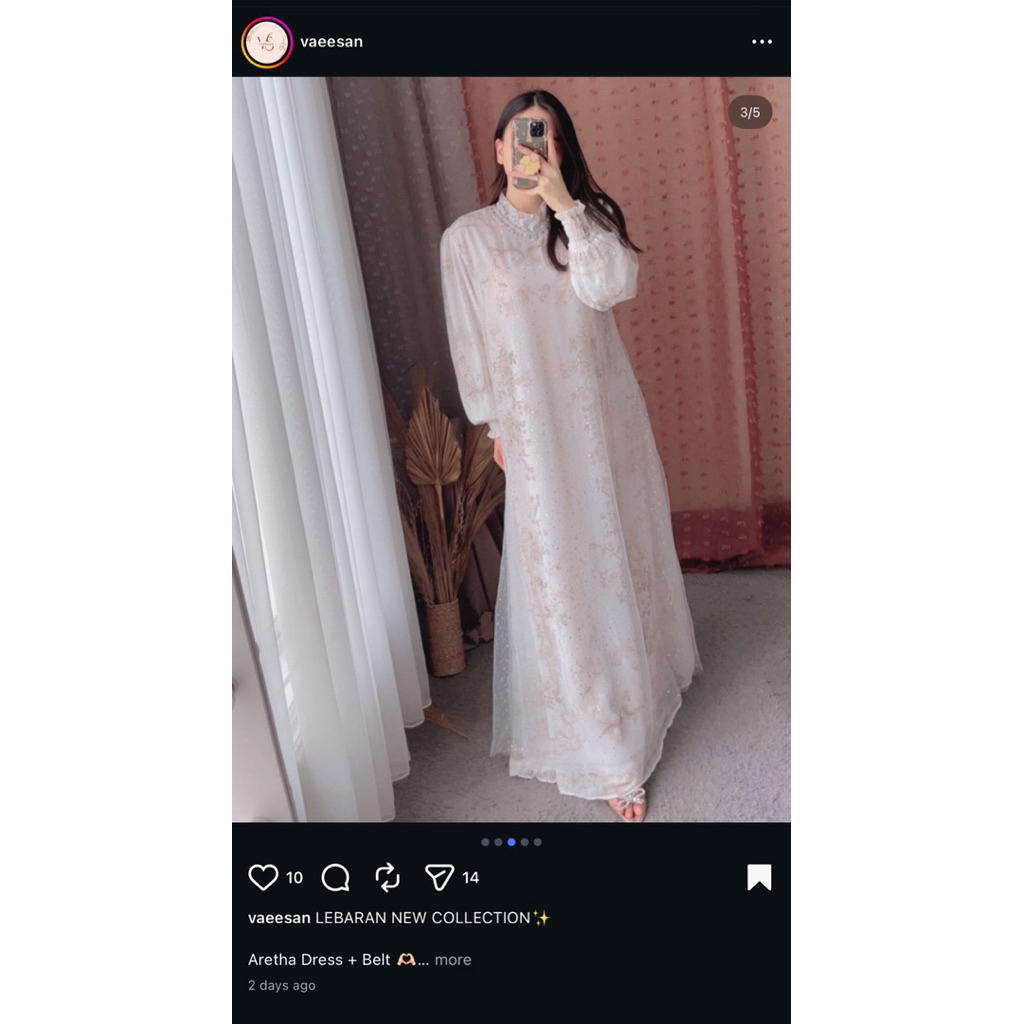 Aretha Dress lebaran by Vaeesan.id