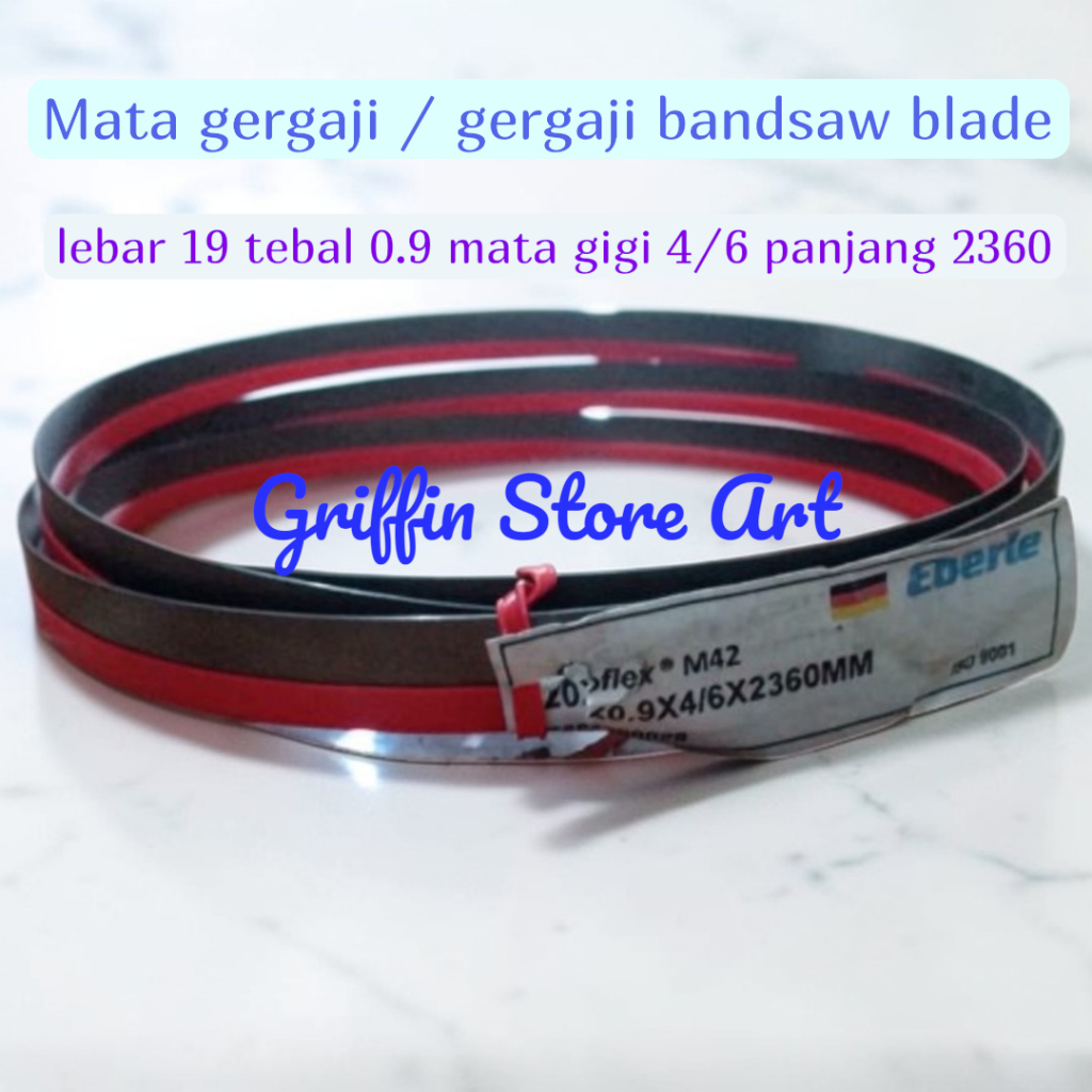 Mata gergaji / gergaji bandsaw blade lebar 19 tebal 0.9 mata gigi 4/6 panjang 2360