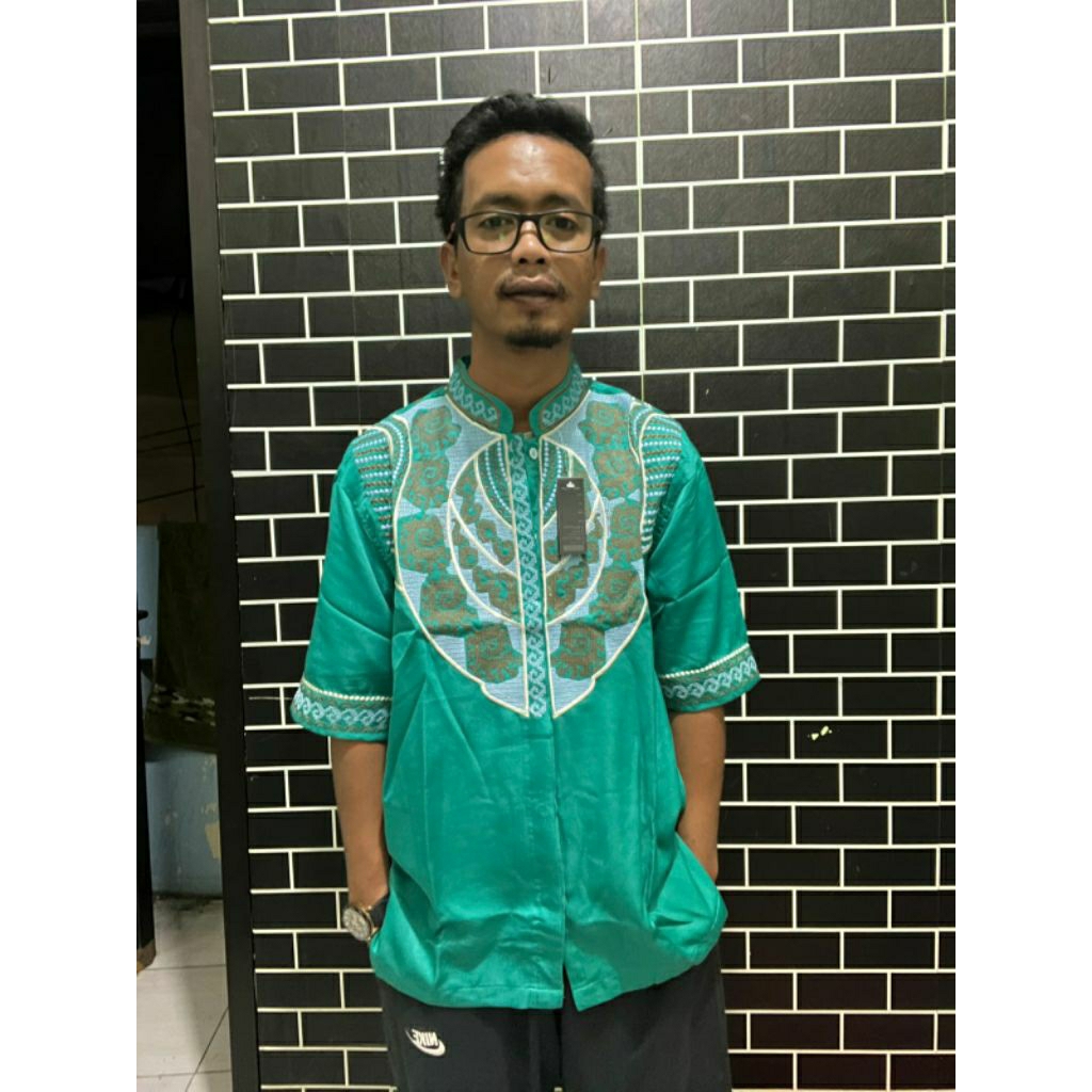 baju Koko lengan pendek mewah dan elegan