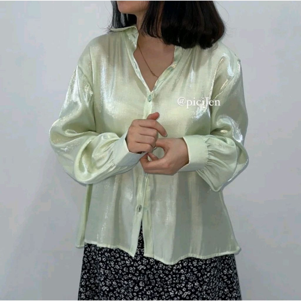 Reflection Shirt Shimmering | Kemeja Shimmer Wanita