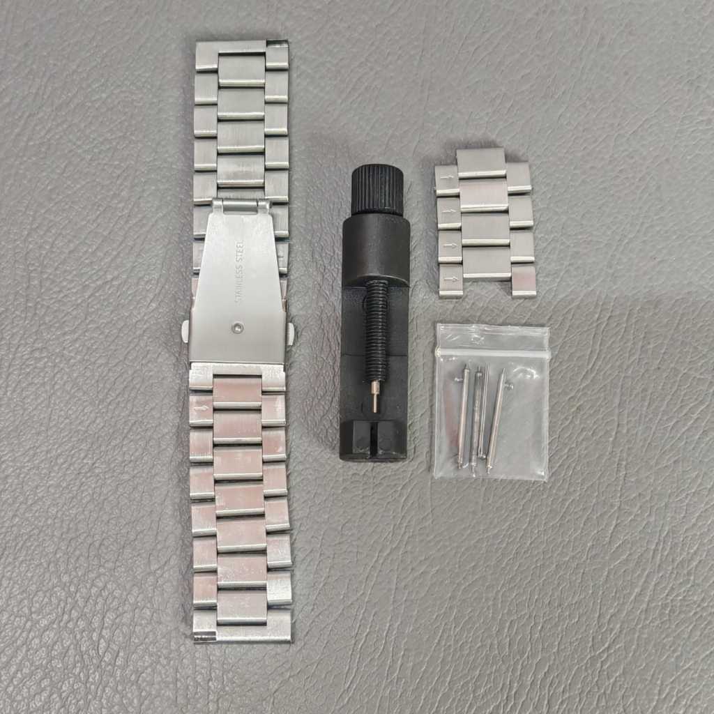 Tali Strap Rantai Stainless Jam Tangan Smartwatch GT 2 3 4 5 Pro Amazfit GTS BIP GTR 22MM SECOND REA