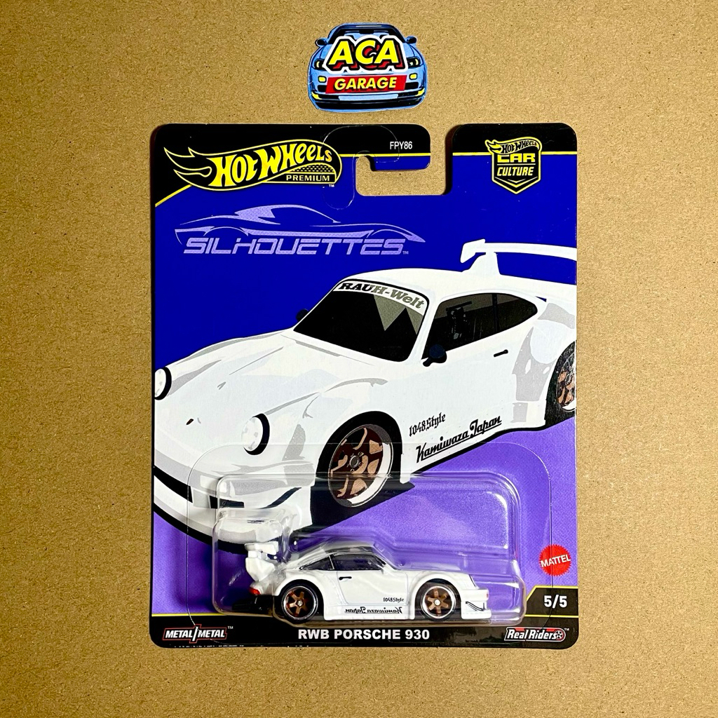 Hot Wheels Premium RWB Porsche 930 Silhouttes Putih Porsche RWB 930 Silhoutte