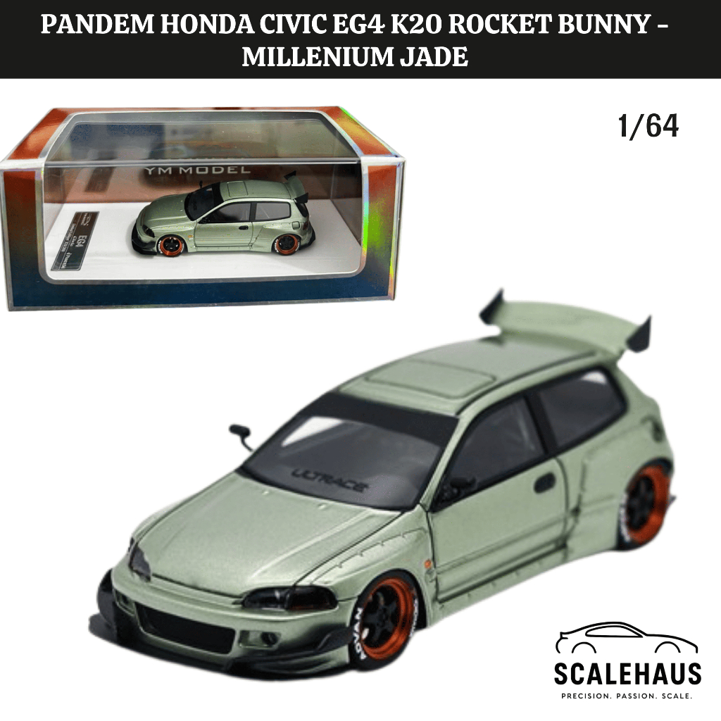 YM Model 1/64 Pandem Honda Civic EG4 K20 Rocket Bunny - Millenium Jade