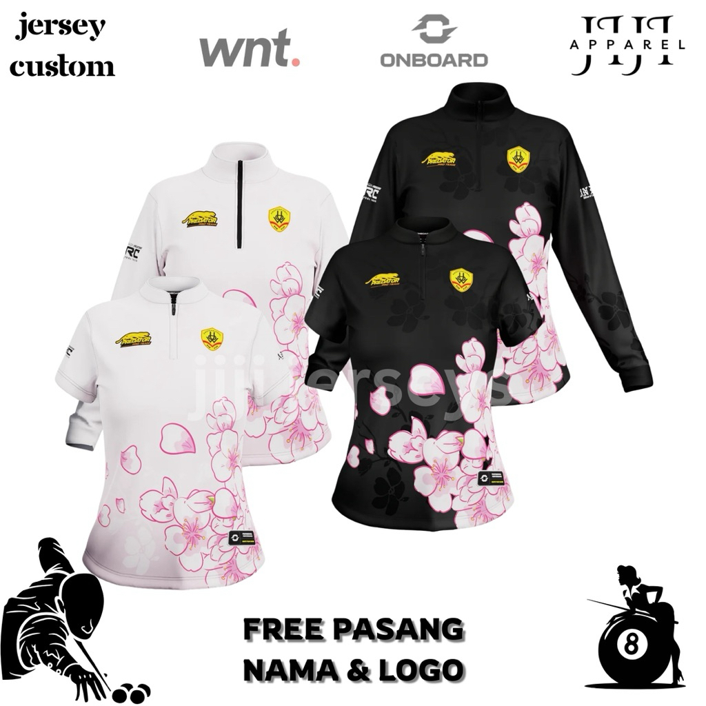 BEBAS CUSTOM JERSEY BILLIARD PRIA WANITA UNISEX BAJU OLAHRAGA SPORT INDOOR OUTDOOR JERSEY FULL PRINT