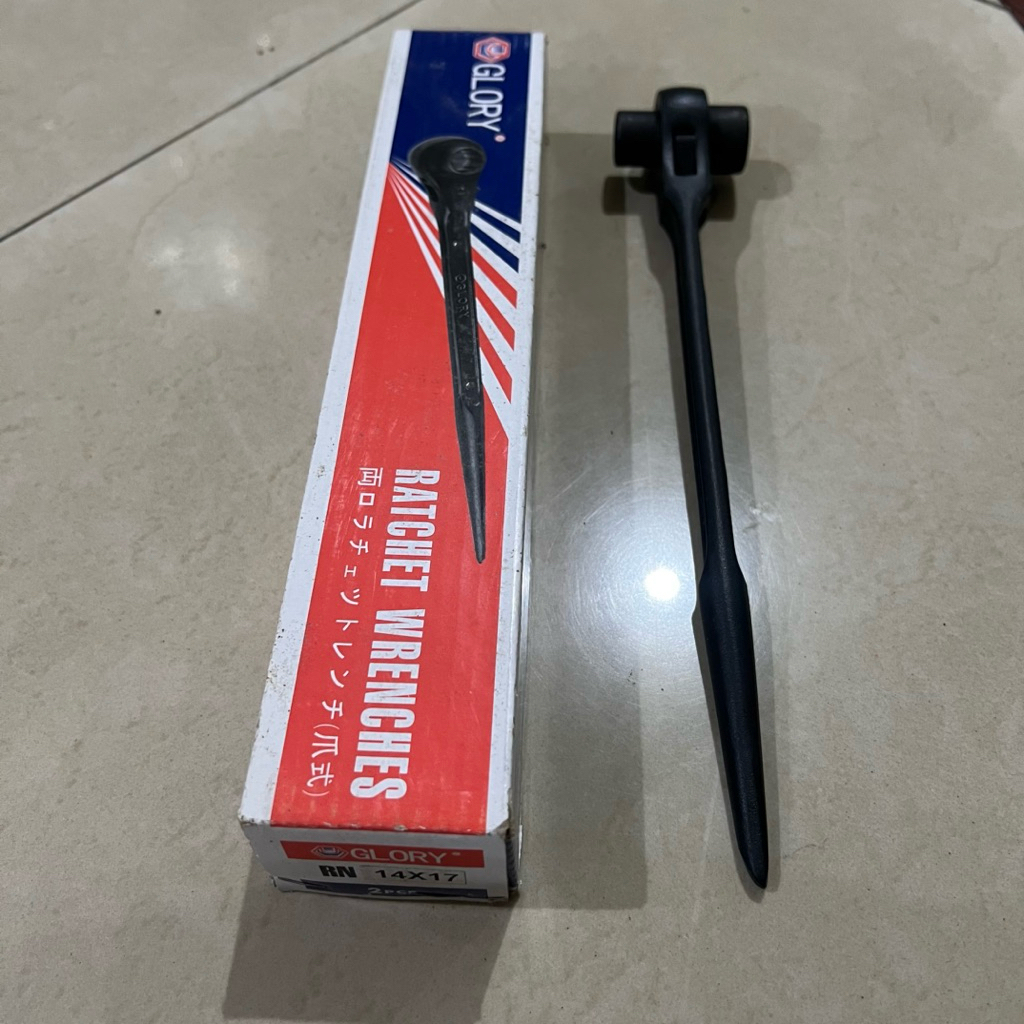 Kunci Scaffolding / Double Socket Ratchet Wrench 14x17 Glory