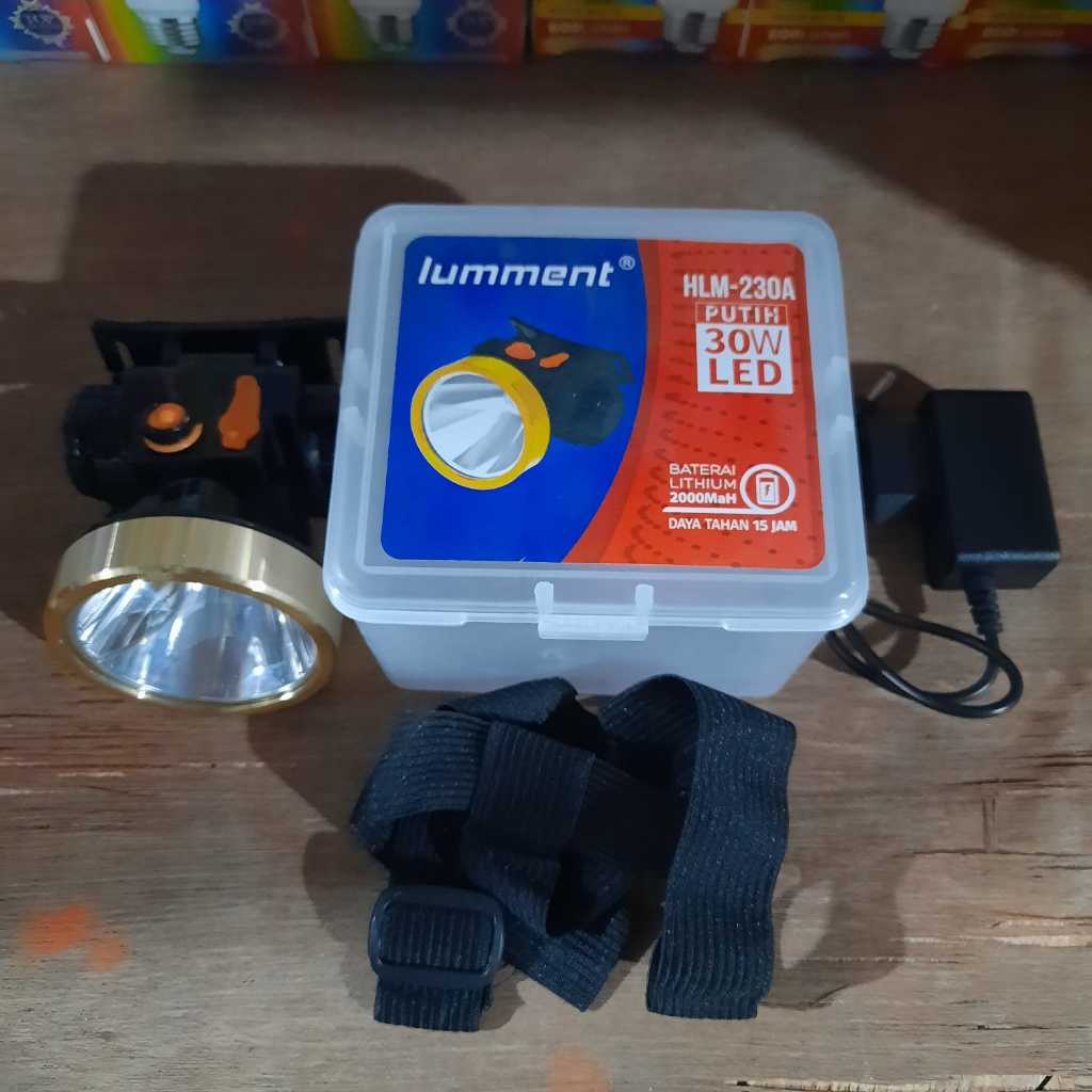 Lumment Senter Kepala HLM-230A Putih 30Watt Putih SNI