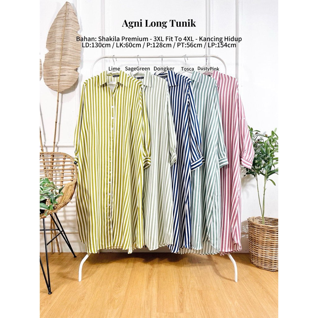 Agni long tunik (Ld: 130cm) baju jumbo wanita - baju bigsize wanita- foryasa