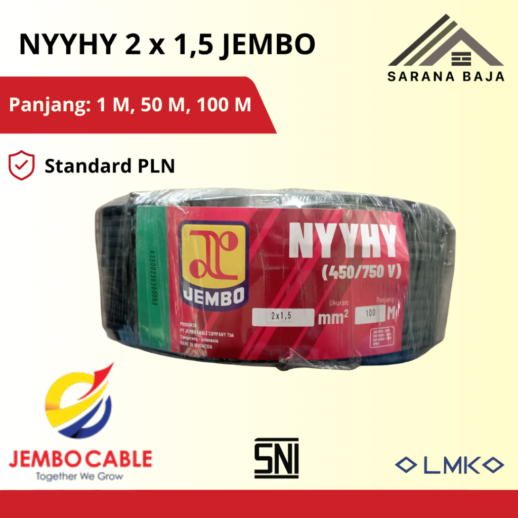 KABEL NYYHY 2 x 1,5 JEMBO