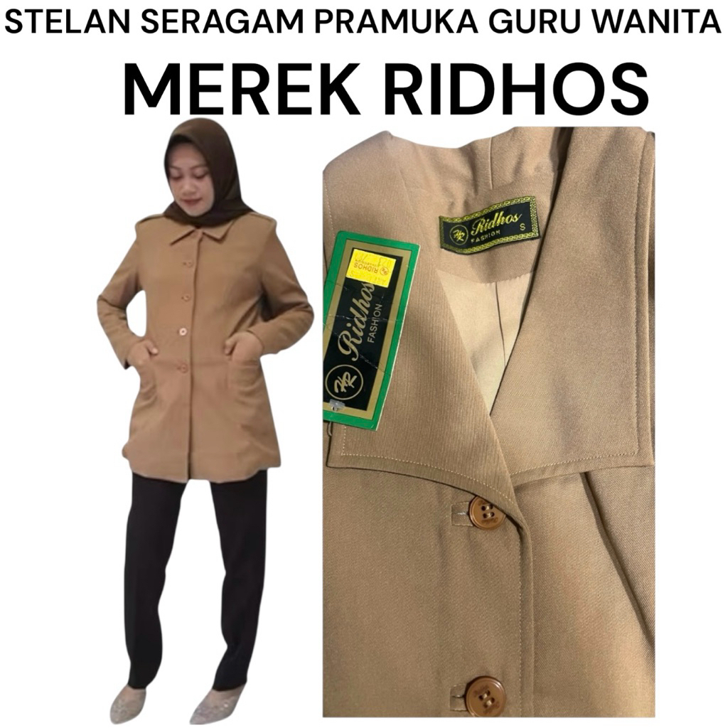 Stelan Celana Seragam Pramuka Guru Wanita Full Furing ( MEREK ORIGINAL RIDHOS )