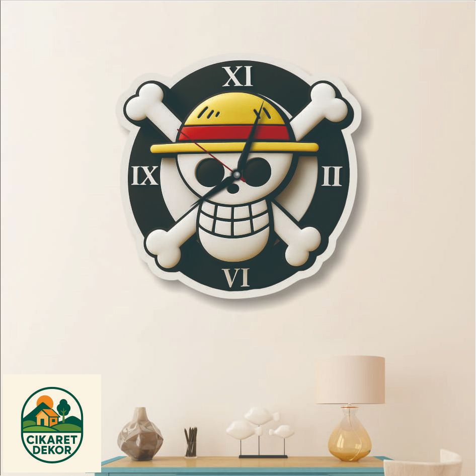 CD02-Hiasan jam dinding Ukir Karakter ONE PIECE Termurah