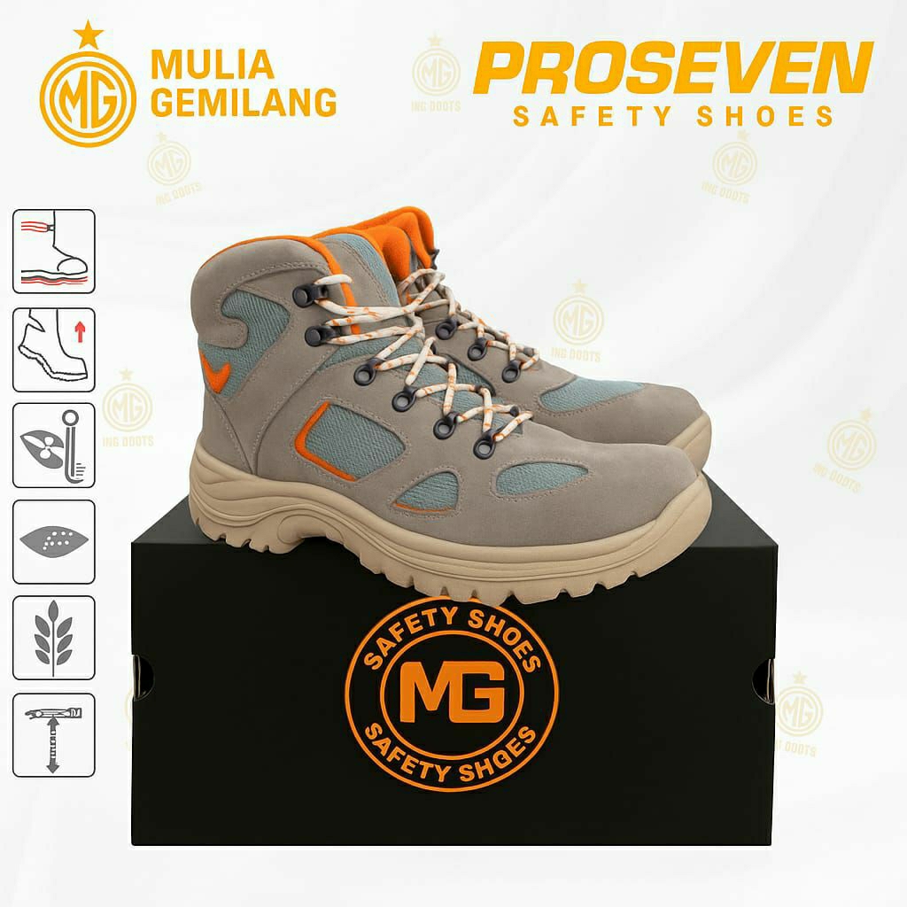 Sepatu SAFETY MG PROSEVEN Sport (Ujung Besi) Casual Hiking