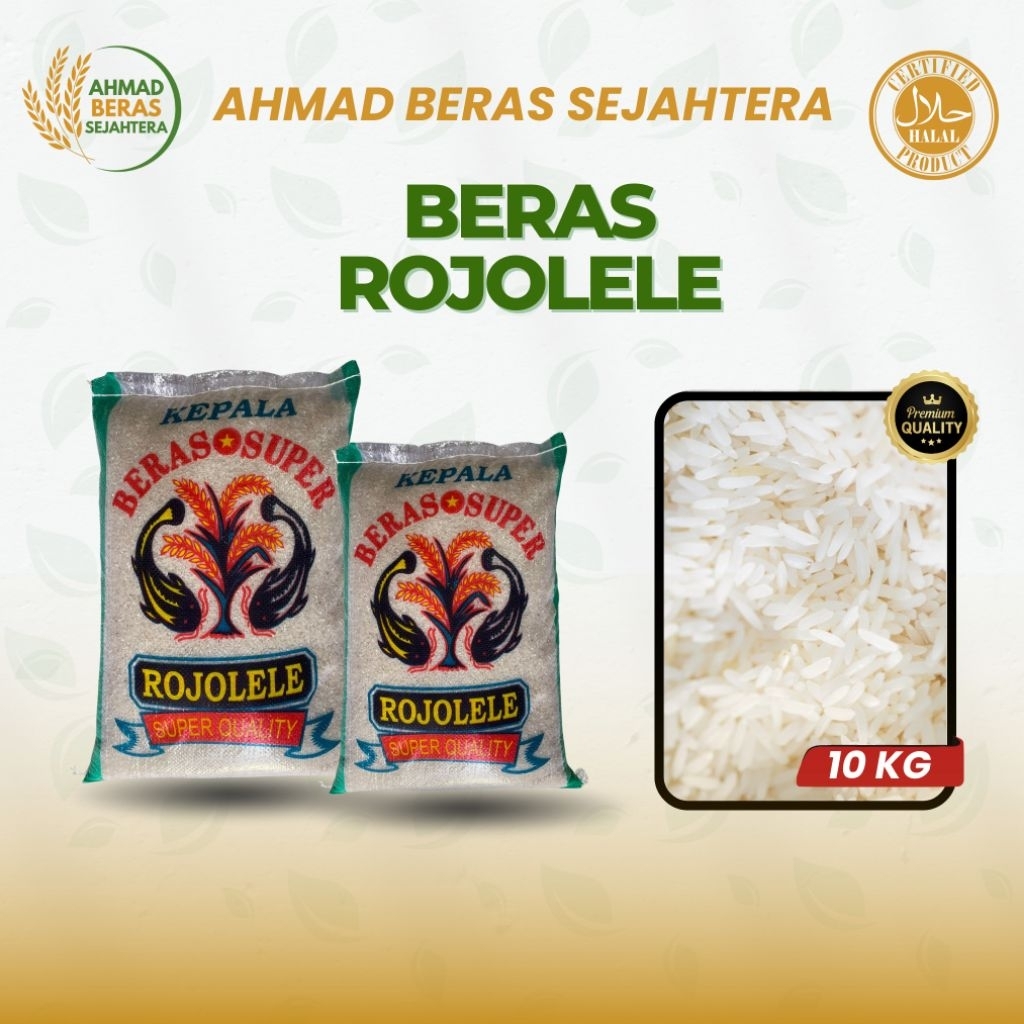 ABS -  Beras 10 Kg Rojolele Putih,Bersih,Pulen (FRESH-AMAN-BERGARANSI)