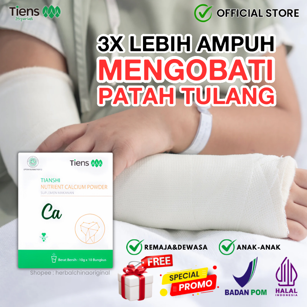 Susu Kalsium Patah Tulang Tiens Dewasa Remaja Anak | Obat Penyembuhan Patah Tulang Dan Retak Tangan 