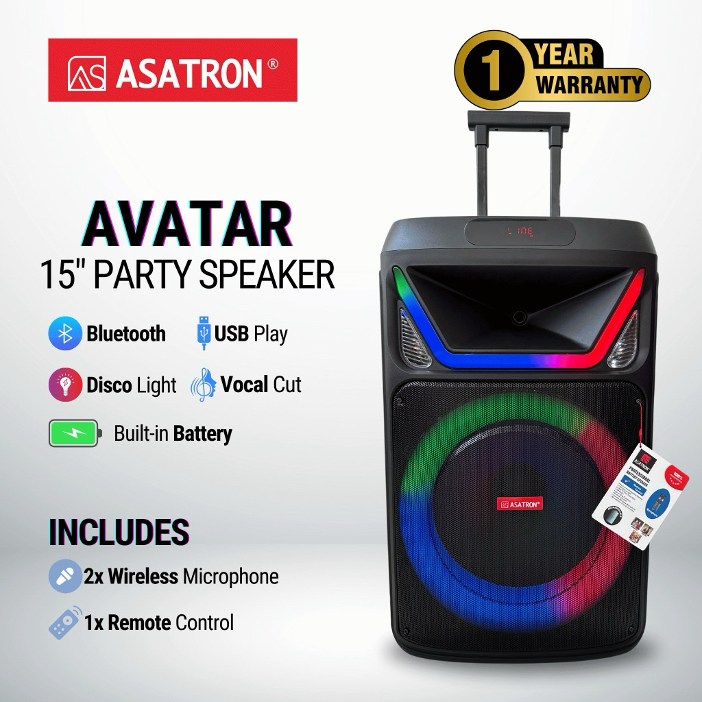 Speaker Asatron Avatar 15" Bluetooth Party Speaker Asatron Avatar Asatron Speaker 15 inch