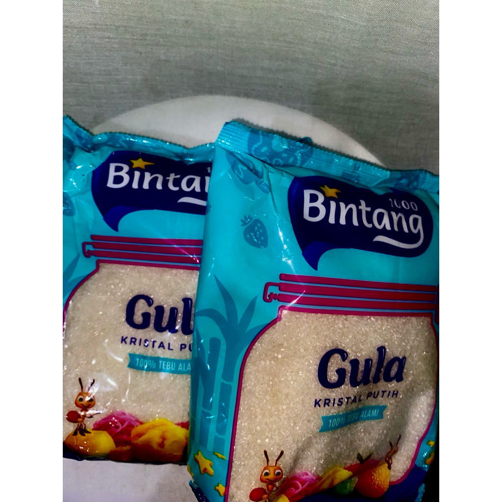 Gula cap bintang  1800 g / Gula kristal putih /gula pasir