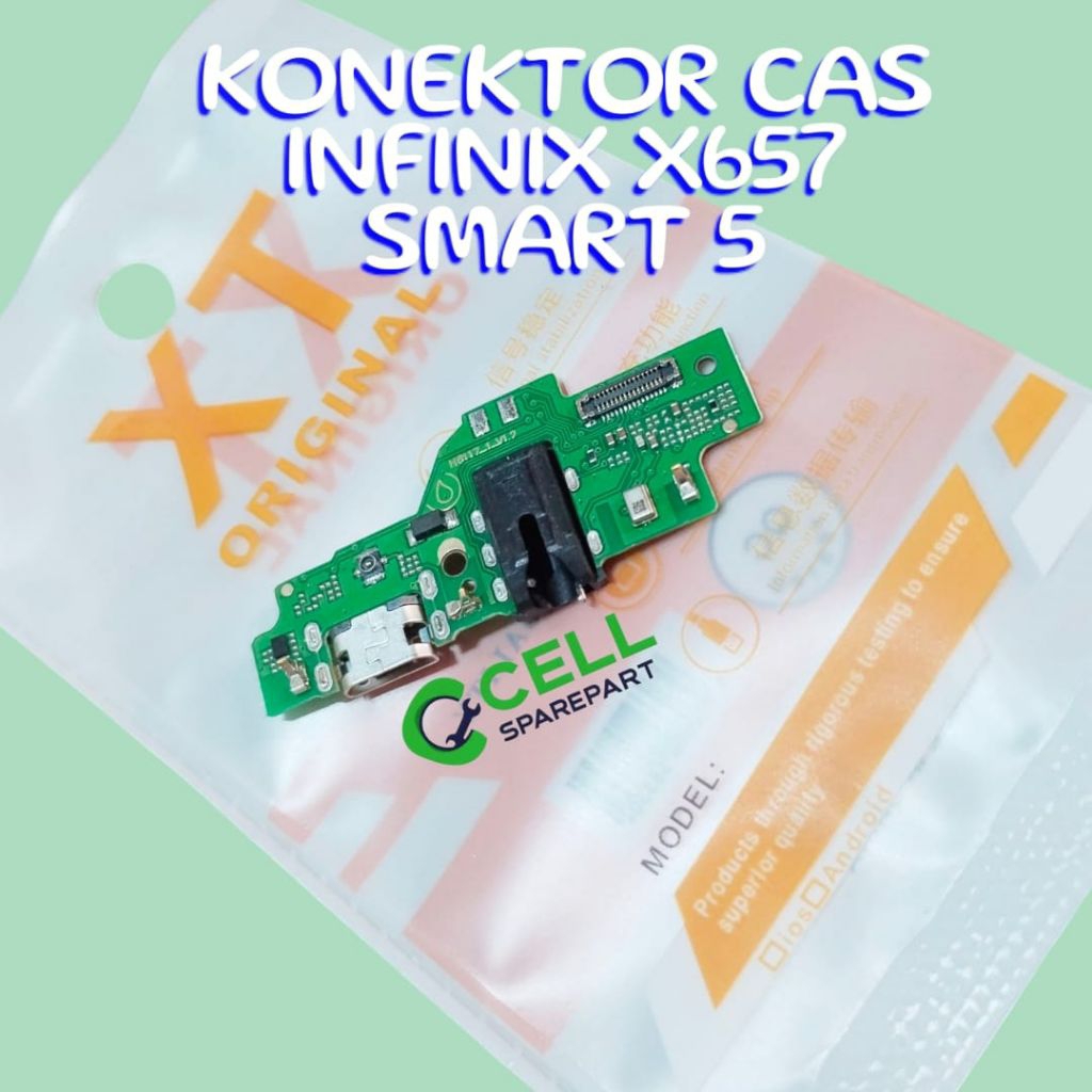 Flexibel Charger Infinix Smart 5 X657C Original – Papan Konektor Cas + Mic IC Fullset Sparepart HP