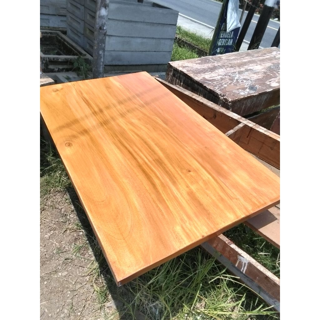 papan ambalan bahan kayu mahoni ukuran 100cm,×50cm×3cm
