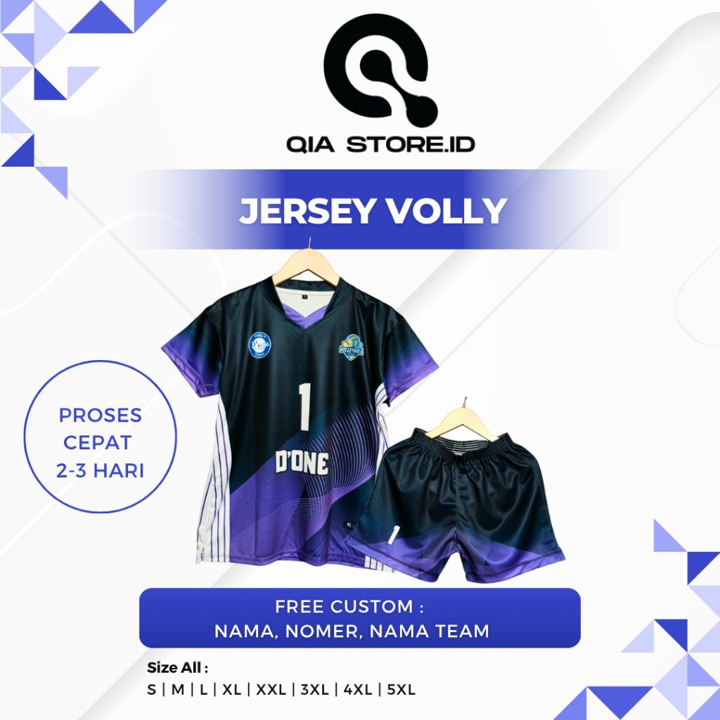 Jersey Voli Cewe Fullprint Kaos Voli Wanita
