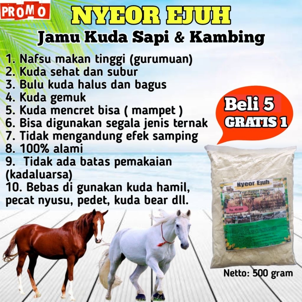 JAMU KUDA SAPI DAN KAMBING NYEOR EJUH EXTRA GULA PENGGEMUK JAMU NYEOR EJUH JAMU KUDA