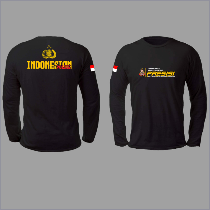 kaos presisi POLRI lengan panjang terbaru/T-Shirt presisi