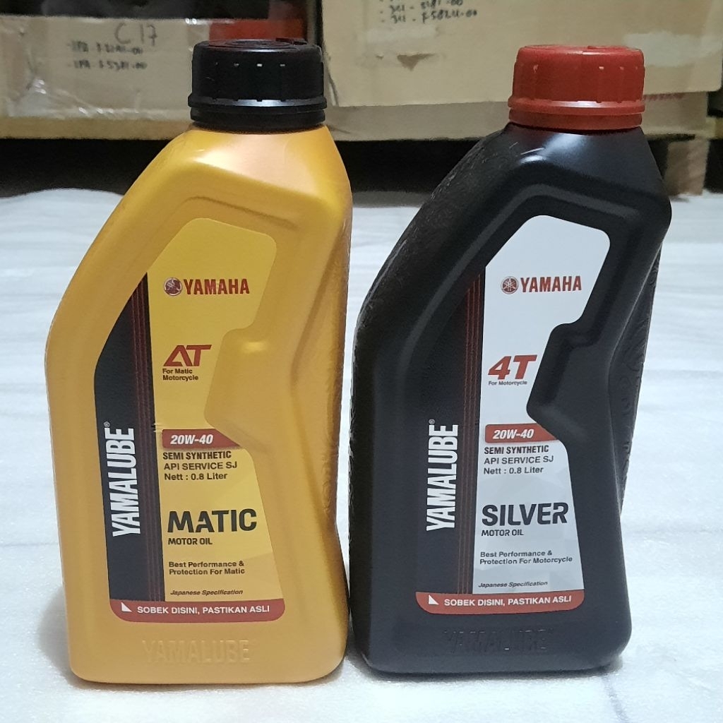 OLI MESIN YAMAHA SEMI SYNTHETIC YAMALUBE MATIC YAMALUBE SILVER 4T 0,8LITER ASLI YAMAHA