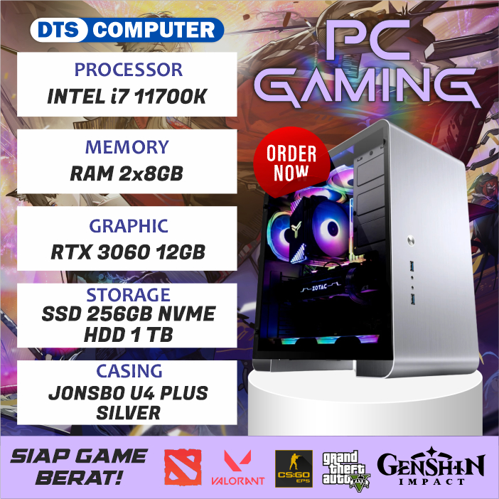 PC GAMING SULTAN I7 11700K I RTX 3060 12GB I SSD I HDD l GEN 11 RENDER