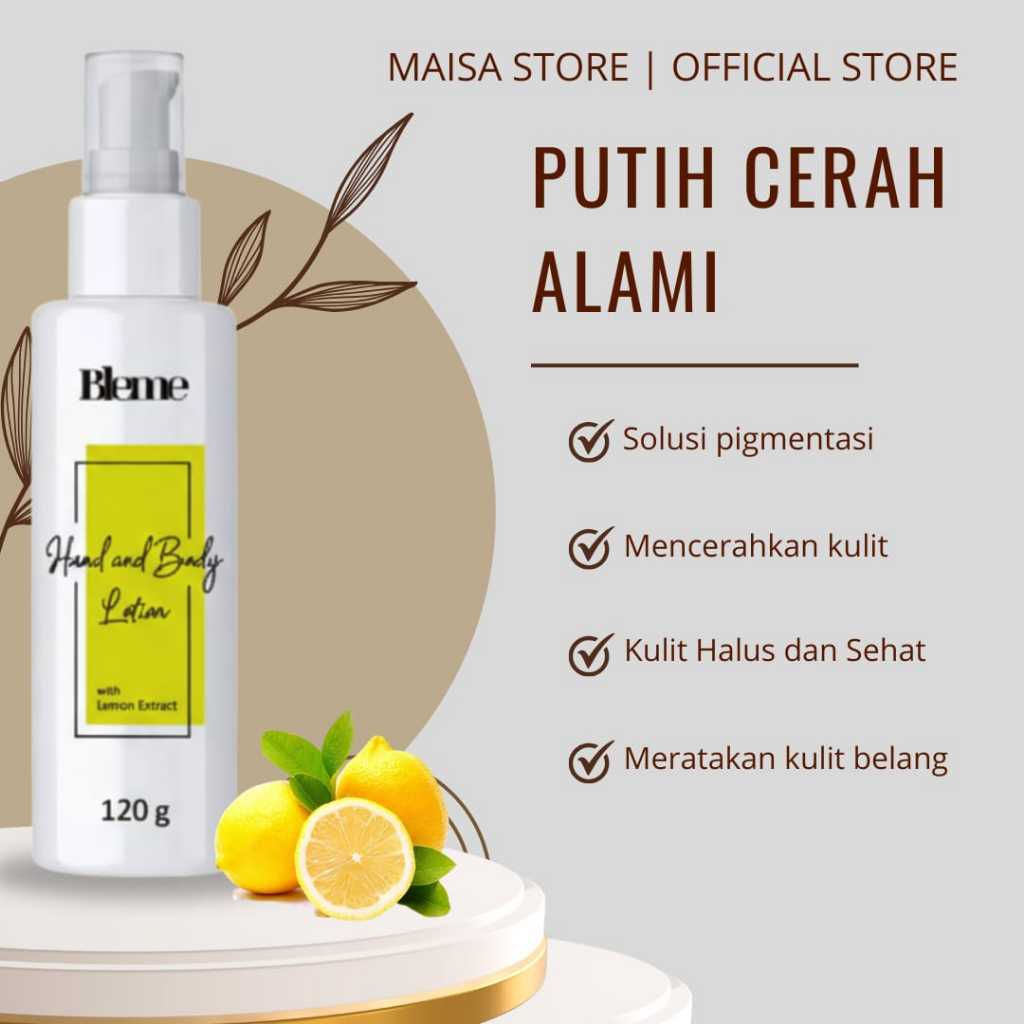 Bleme Hand & Body Lotion 120gr – Lotion Pemutih Badan Instan Permanen With Lemon Extract Bisa COD