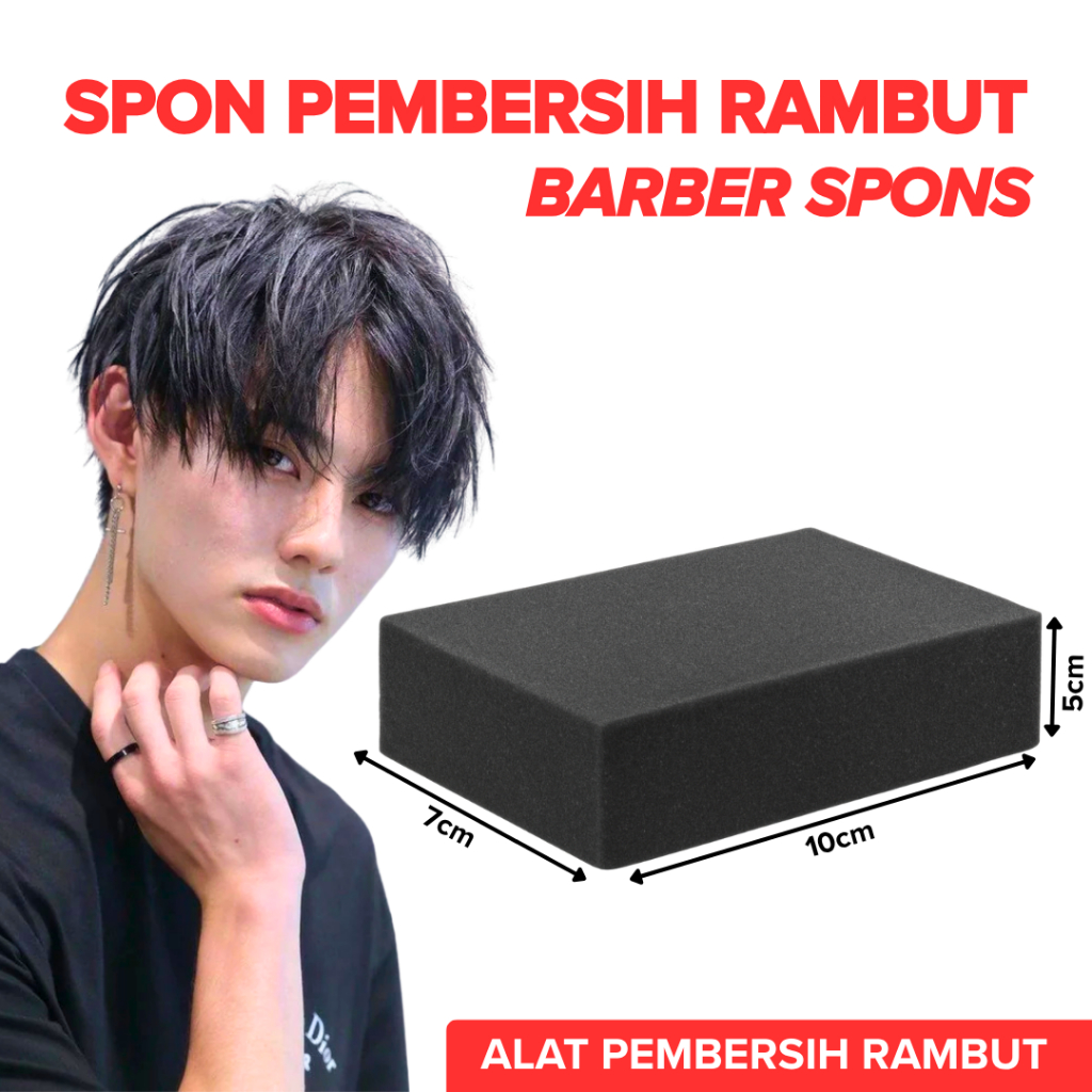Spon Busa Pembersih Sisa Rambut Cukur Pangkas Rambut Barbershop