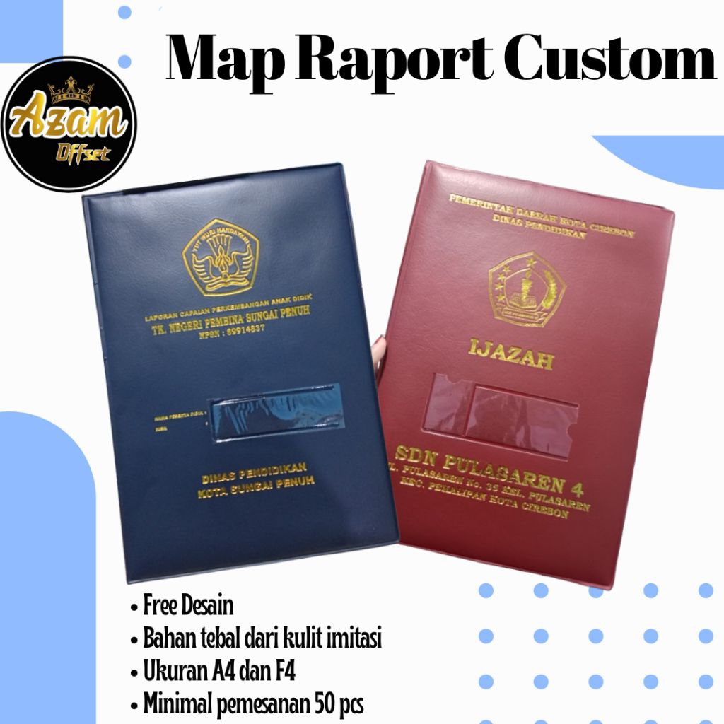 Map Raport | Map Ijazah | Map Kantong Plastik Bening| Map Custom |Map Murah|Map Sekolah