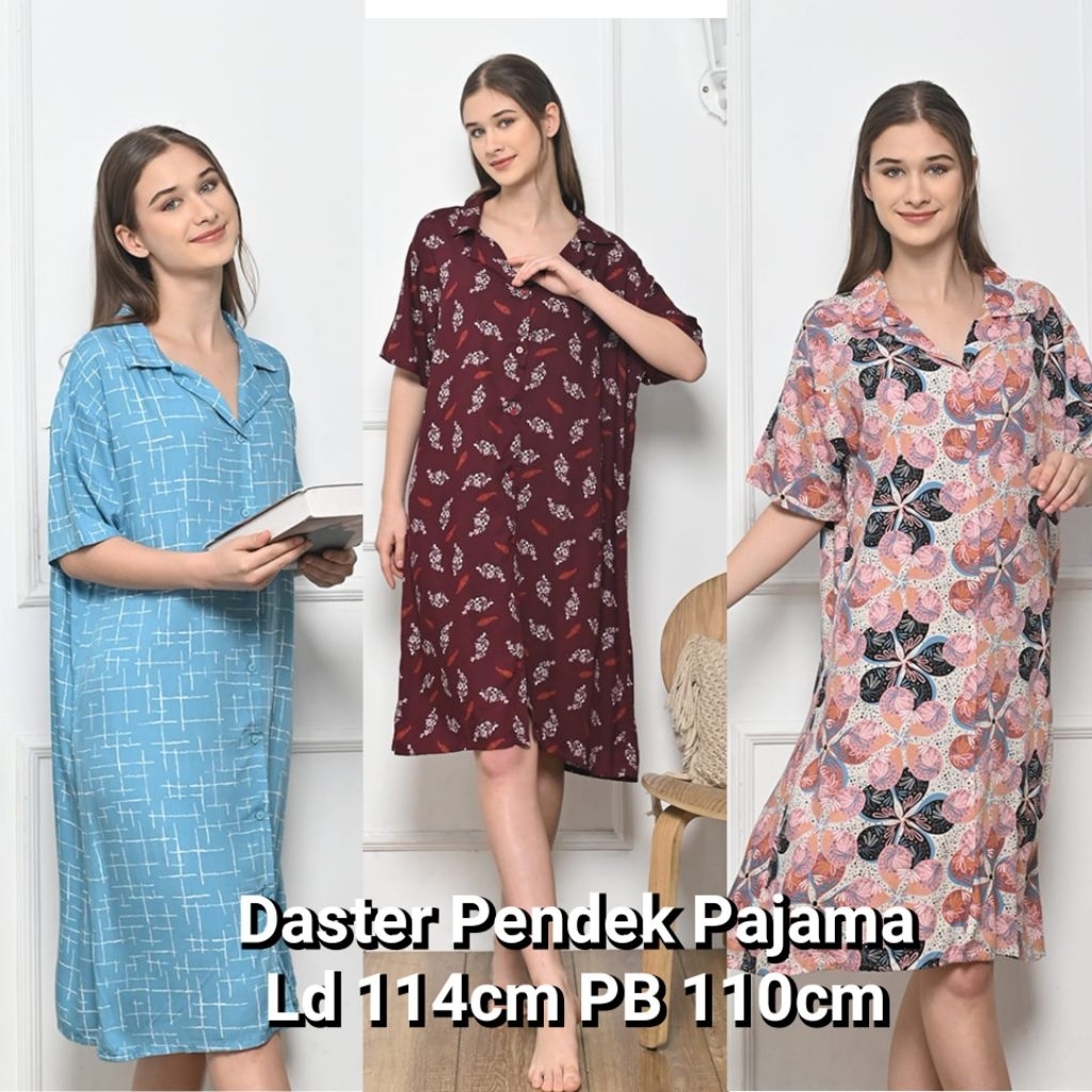 Daster Pendek Busui Full Kancing By Pajamadreams
